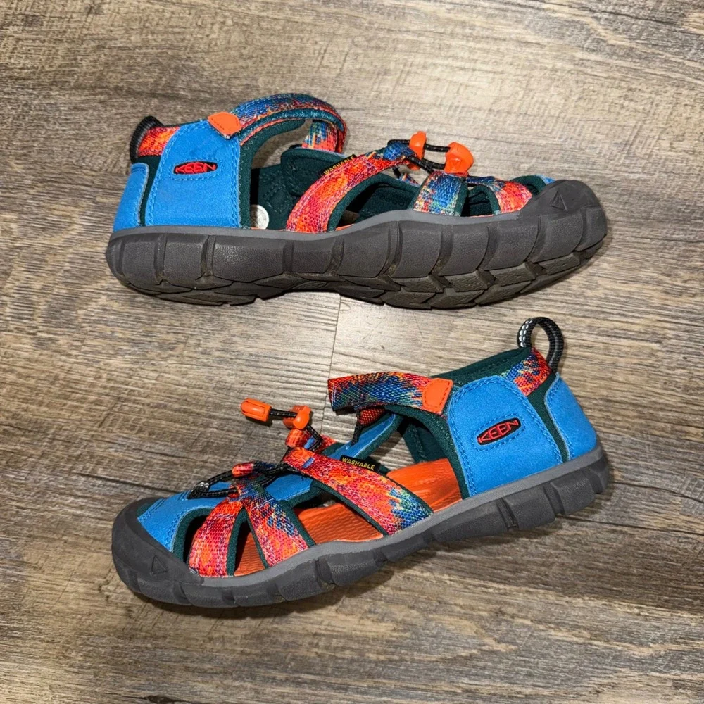 Keen Seacamp II CNX Kids Blue Tie Dye Hybrid Water Sandals 1027423 Size 3 US